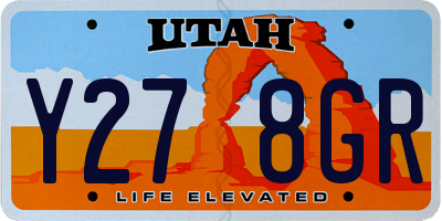 UT license plate Y278GR