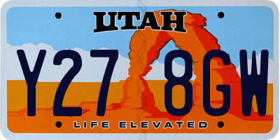 UT license plate Y278GW