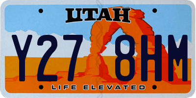 UT license plate Y278HM