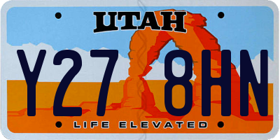 UT license plate Y278HN