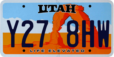 UT license plate Y278HW