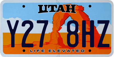 UT license plate Y278HZ