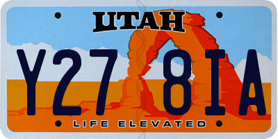 UT license plate Y278IA