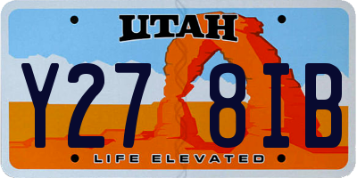 UT license plate Y278IB