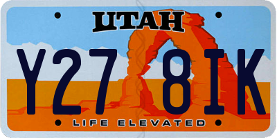 UT license plate Y278IK