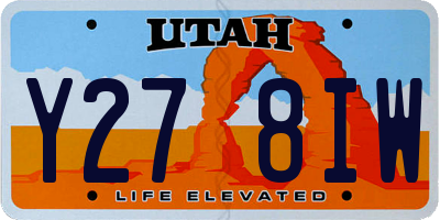 UT license plate Y278IW