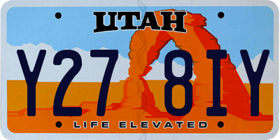 UT license plate Y278IY