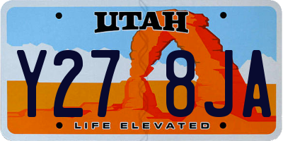 UT license plate Y278JA