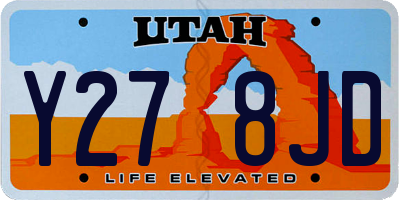 UT license plate Y278JD