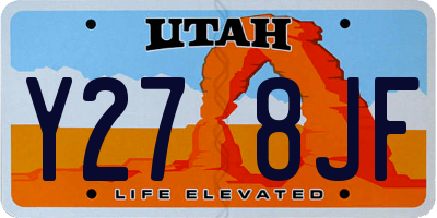 UT license plate Y278JF