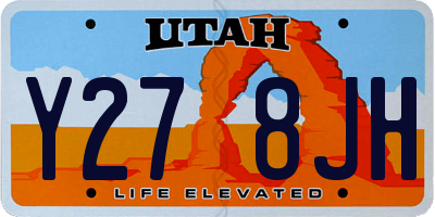 UT license plate Y278JH