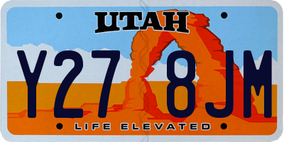 UT license plate Y278JM