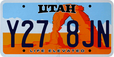 UT license plate Y278JN