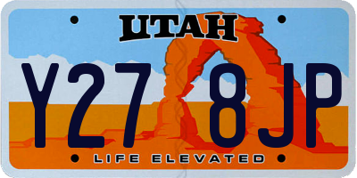 UT license plate Y278JP