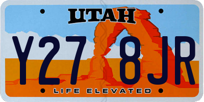UT license plate Y278JR