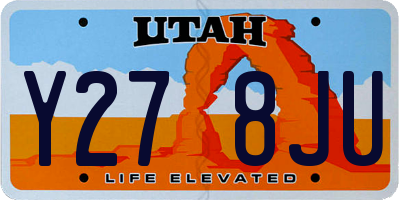 UT license plate Y278JU