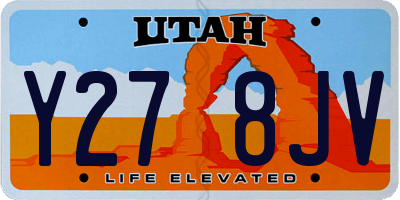 UT license plate Y278JV