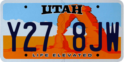 UT license plate Y278JW