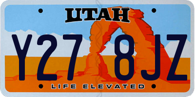 UT license plate Y278JZ