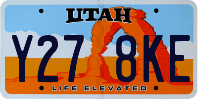 UT license plate Y278KE