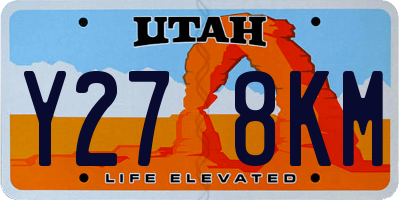 UT license plate Y278KM