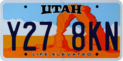 UT license plate Y278KN