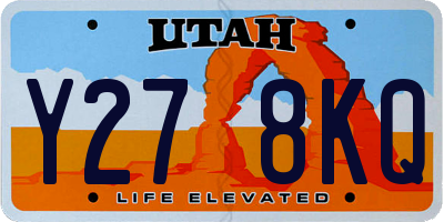 UT license plate Y278KQ