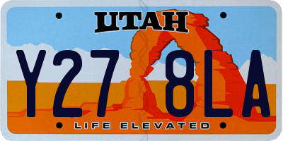 UT license plate Y278LA