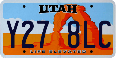 UT license plate Y278LC