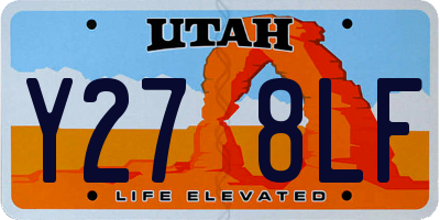 UT license plate Y278LF