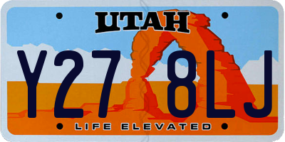 UT license plate Y278LJ