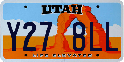 UT license plate Y278LL