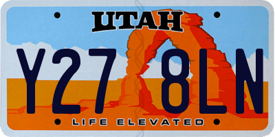 UT license plate Y278LN