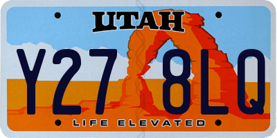 UT license plate Y278LQ