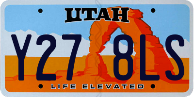 UT license plate Y278LS