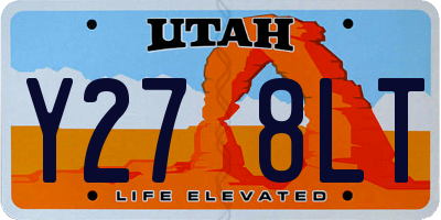 UT license plate Y278LT