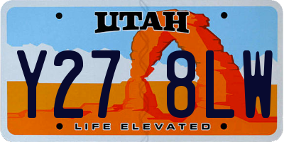 UT license plate Y278LW