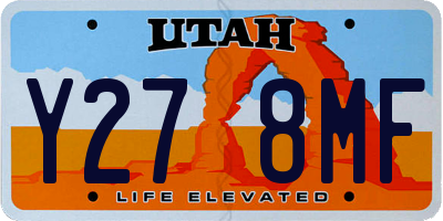 UT license plate Y278MF