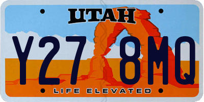 UT license plate Y278MQ
