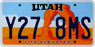 UT license plate Y278MS