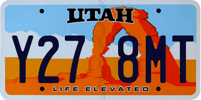 UT license plate Y278MT