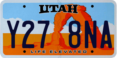 UT license plate Y278NA