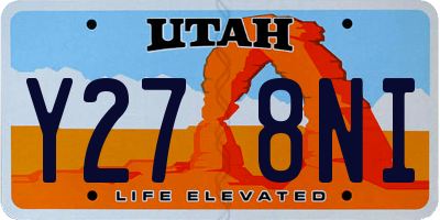 UT license plate Y278NI