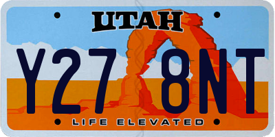 UT license plate Y278NT