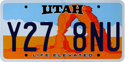 UT license plate Y278NU