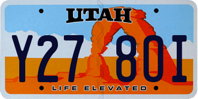 UT license plate Y278OI