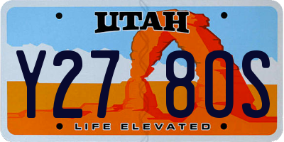 UT license plate Y278OS
