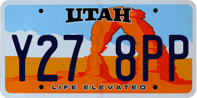 UT license plate Y278PP