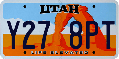 UT license plate Y278PT