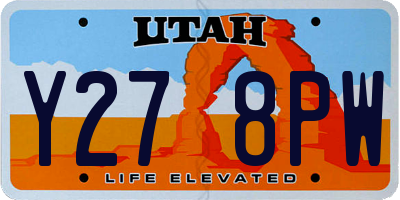 UT license plate Y278PW